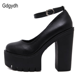 Women's High-heeled shoes sexy thick heels platform pumps