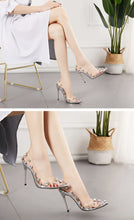 Load image into Gallery viewer, Eilyken 2020 Design Rivet Crystal Pumps Wedding Women Shoes High Heels PVC Transparent Sexy Night Club Femme Shoes