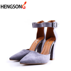 Fashion Ladies High Heels Female Zapatos Mujer Pointed Toe Pumps Women Shoes Woman Party Ankle Strap Pump  Summer Sandals