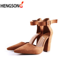 Load image into Gallery viewer, Fashion Ladies High Heels Female Zapatos Mujer Pointed Toe Pumps Women Shoes Woman Party Ankle Strap Pump  Summer Sandals