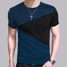 Load image into Gallery viewer, Men T Shirt Slim Fit Crew Neck Short Sleeve Casual Tee