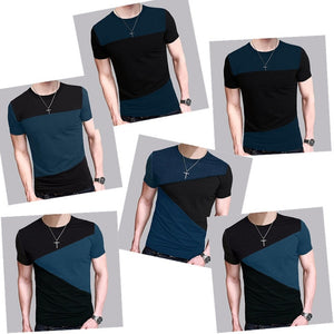 Men T Shirt Slim Fit Crew Neck Short Sleeve Casual Tee