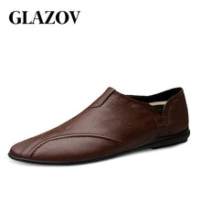 Load image into Gallery viewer, Men Fashion Genuine Leather Casual Loafers Soft Comfortable Breathable Flats Lazy Shoes Men&#39;s Lightweigh Moccasins Driving Shoes