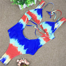 Load image into Gallery viewer, Tie Dyed Triangle Bikini Thong Swimming  Wear Beautiful African Style