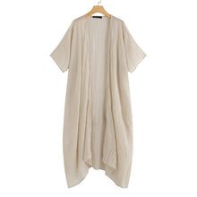 Load image into Gallery viewer, Women Vintage Shirts Kimono Cardigan Long Blouse Belted Casual Loose Beach Cover Up
