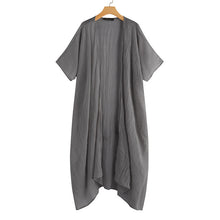 Load image into Gallery viewer, Women Vintage Shirts Kimono Cardigan Long Blouse Belted Casual Loose Beach Cover Up