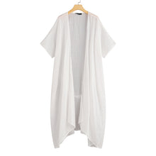 Load image into Gallery viewer, Women Vintage Shirts Kimono Cardigan Long Blouse Belted Casual Loose Beach Cover Up