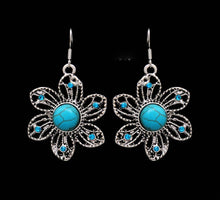 Load image into Gallery viewer, Bohemian Flower Jewelry Sets for Women Fashion Crystal Necklace Earrings Party African Jewelry Sets