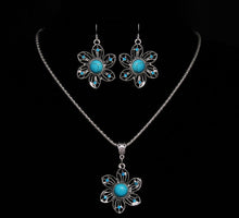 Load image into Gallery viewer, Bohemian Flower Jewelry Sets for Women Fashion Crystal Necklace Earrings Party African Jewelry Sets