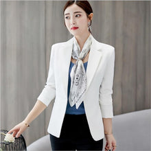 Load image into Gallery viewer, Women Black Formal Office Work Pocket Suit Blazer Slim Coat