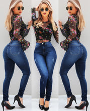 Load image into Gallery viewer, Women Sexy ripped Push Up Jeans High Waist Skinny Butt Lifting Elastic Pencil Ladies Casual Denim