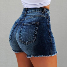 Load image into Gallery viewer, Shorts Women Jean Denim Short Straight Women High Waist Tassel Summer Shorts Femme Push Up Skinny Slim Denim Short