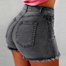 Load image into Gallery viewer, Shorts Women Jean Denim Short Straight Women High Waist Tassel Summer Shorts Femme Push Up Skinny Slim Denim Short