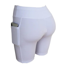 Load image into Gallery viewer, Solid High Waist Running Shorts Women Fitness Clothes Pocket Sweat Shorts Female Biker Short Sport Femme 2020