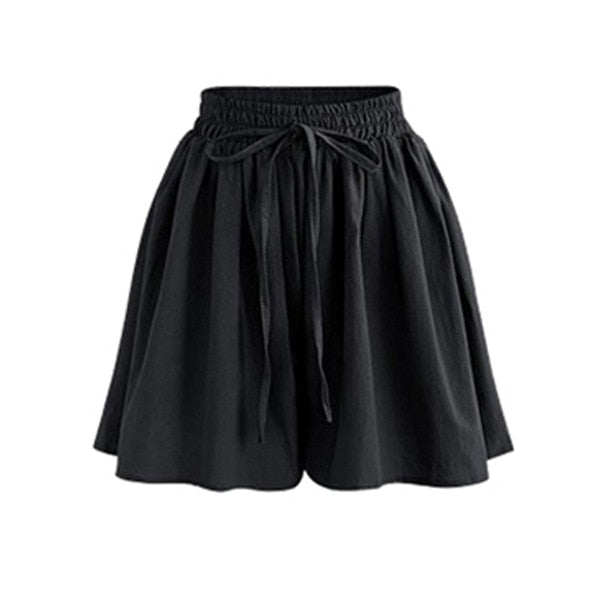 Women High Waist Loose Chiffon Shorts