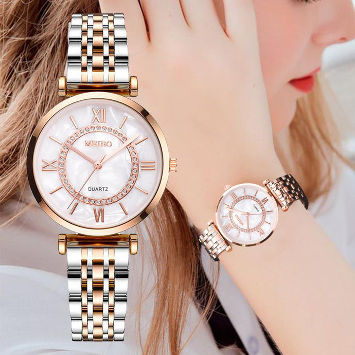 Crystal Women Bracelet Watches Top Brand Fashion Diamond Ladies Quartz Watch Steel Female Wristwatch