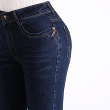 Load image into Gallery viewer, Women Brand High Waist Denim Stretch Pants