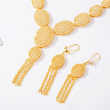 Load image into Gallery viewer, Arabic Jewelry Dubai Jewelry Set for Women Ethiopian Jewelry sets African Earrings Sets Gold Color Necklace Bridal Jewelry