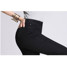 Load image into Gallery viewer, High Quality Black Women High Waist Elastic Skinny Jeans