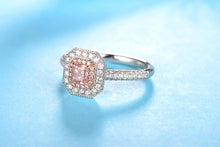 Load image into Gallery viewer, ZOCAI Brand Wedding Ring real natural GIA certificated main stone 0.36 CT FANCY PINK / SI1 18k white gold (AU750)engagement ring