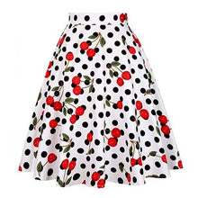 Load image into Gallery viewer, A Line Vintage Floral Skirt 50's Pin up Style Rockabilly Swing Skirts Women Retro High Waist Midi Skirt