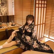 Load image into Gallery viewer, Teen Girls Japanese Lolita Costumes Kimono Dress Clothing Floral Floral National Gothic JK Suit Halloween Cosplay Woman Yukata