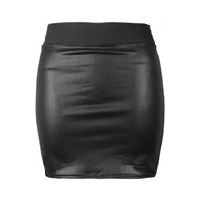 Load image into Gallery viewer, Women&#39;s Sexy Soft  Leather High Waist Slim Pencil Body con Mini Skirt