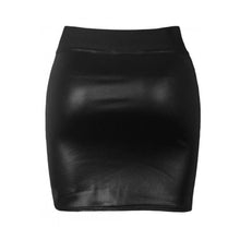 Load image into Gallery viewer, Women&#39;s Sexy Soft  Leather High Waist Slim Pencil Body con Mini Skirt