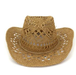 Straw Western Cowboy Hat Hand Made Beach Felt Sunhats Party Cap For Man Woman Curling Brim Cap Sun Protection Unisex Hats