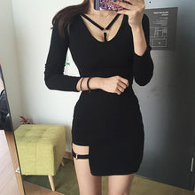 Load image into Gallery viewer, Black Hip Skirts Irregular Micro Mini Skirt Mini Skirt Summer Fashion High Waist