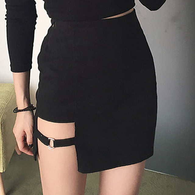Black Hip Skirts Irregular Micro Mini Skirt Mini Skirt Summer Fashion High Waist