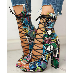 Sexy Nightclub Serpentine Platform High Heels 10cm Women Fashion Shoes