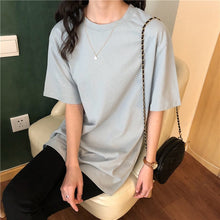 Load image into Gallery viewer, Alien Kitty 2019 New Soft Free Loose Hot Sale Solid Fresh Summer New T-shirt Women Fashion Natural Short Basic Shirt 4 Colors