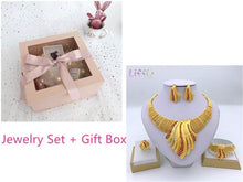 Load image into Gallery viewer, Indian Jewelry Sets Multi color Big Crystal Dubai Gold Jewelry Sets for Women Necklace Earrings
