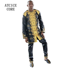 Load image into Gallery viewer, MEN SUIT EMBROIDERY DRESS FOR MEN TOP WITH PANTS DASHIKI