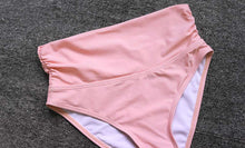 Load image into Gallery viewer, Pink High Waist Push Up Tassel  Bathing Suit