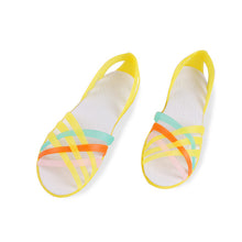 Load image into Gallery viewer, MCCKLE Women Jelly Shoes Rainbow Summer Sandals Female Flat Shoes Ladies Slip On Woman Candy Color Peep Toe Women&#39;s Beach Shoes