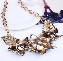 Load image into Gallery viewer, Austrian Crystal Enamel Flower Jewelry Sets Women African Costume Jewelry Maxi Necklace Earring Set XY-N404