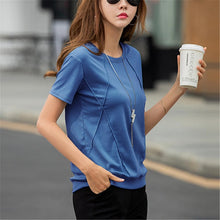 Load image into Gallery viewer, Soft Cotton Women Tops Tees Summer Short Sleeve T shirt