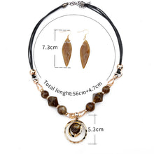 Load image into Gallery viewer, Jewelry Sets For Women Multi color Long Round Tassel Pendant Necklace Drop Earrings Sets Wedding Gift