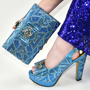 Shoes and Bag To Match for Parties High Quality African Wedding Ladies Shoes and Bags To Match Set