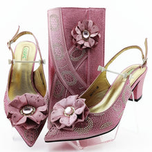 Load image into Gallery viewer, Women Pink Shoes and Bag To Match African Fashions