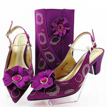 Load image into Gallery viewer, Women Pink Shoes and Bag To Match African Fashions