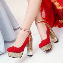 Load image into Gallery viewer, Bling Upper Pumps Shoes Women High Heels Sexy Party Wedding Bride Shoes Woman