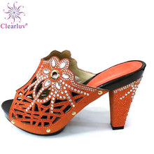 Load image into Gallery viewer, Designer High Heel Shoes Decorated with Rhinestone For Women