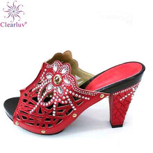 Load image into Gallery viewer, Designer High Heel Shoes Decorated with Rhinestone For Women