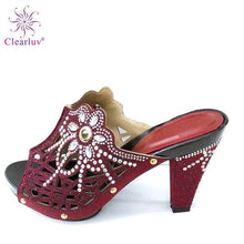 Load image into Gallery viewer, Designer High Heel Shoes Decorated with Rhinestone For Women