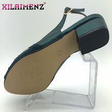 Load image into Gallery viewer, Italian Design Dark Green Women Shoes and Bag to Match