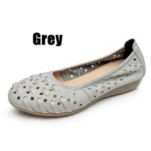 Load image into Gallery viewer, Women Shoes Sandals Flats Hollow Out Genuine Leather Slip On Loafers Casual Vintage