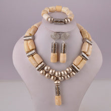 Load image into Gallery viewer, Nigerian coral beads jewelry set bridal jewelry sets African beads necklaces for women